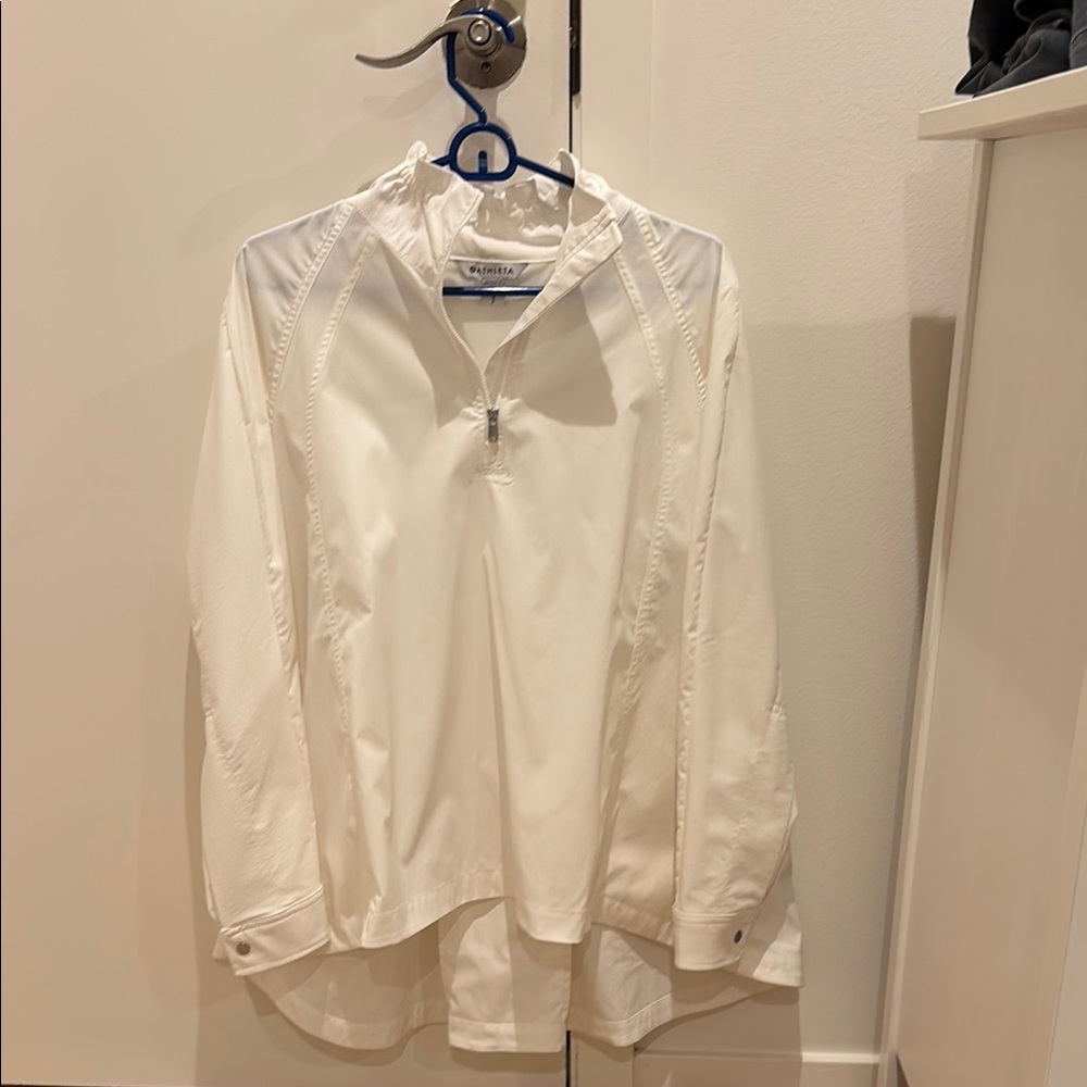 White Quarter-Zip Pullover